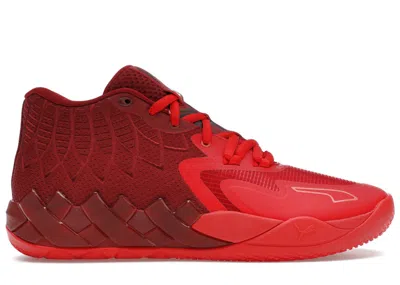 Pre-owned Puma Men's  Lamelo Ball Mb.01 Team Sneakers In Intense Red/for All Time Red/carnation Pink