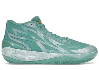 Pre-owned Puma Men's  Lamelo Ball Mb.02 Lunar New Year Sneakers In Jade/gold In Multi