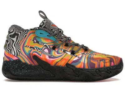 Pre-owned Puma Men's  Lamelo Ball Mb.03 Dexter's Laboratory Sneakers In Poison Pink/fluro Orange Pes