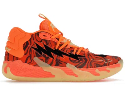 Pre-owned Puma Men's  Lamelo Ball Mb.03 Halloween Sneakers In Orange/black In Multi
