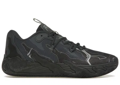 Pre-owned Puma Men's  Lamelo Ball Mb.03 Lo Black Sneakers In  Black/strong Grey In Multi