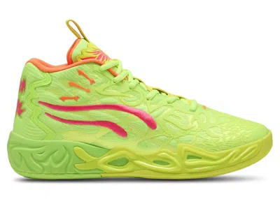Pre-owned Puma Men's  Lamelo Ball Mb.04 Gem Sneakers In Yellow Alert/green Glare/pink Alert