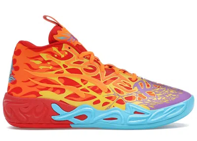 Pre-owned Puma Men's  Lamelo Ball Mb.04 Phoenix Sneakers In Red/orange/blue