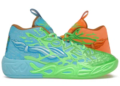 Pre-owned Puma Men's  Lamelo Ball Mb.04 Teenage Mutant Ninja Turtles Leonardo & Michelangelo Sneakers In Fluro  In Multi