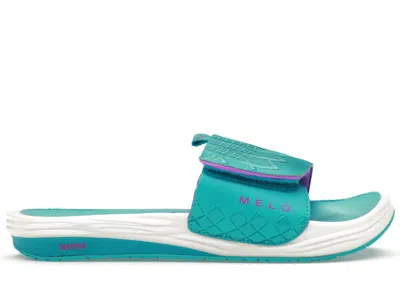 Pre-owned Puma Men's  Lamelo Ball Nitrocat V Slide Hornets Away Sneakers In Blue Atoll/purple Glimmer/ Whit In Multi