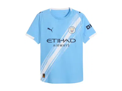 Pre-owned Puma Men's  Manchester City '25/'26 Authentic Home Jersey In Team Light Blue/white