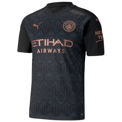 Pre-owned Puma Men's  Manchester City Authentic Away Shirt 202021 Jersey In Black