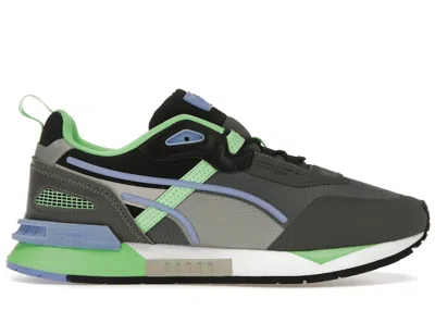 Pre-owned Puma Men's  Mirage Tech Sneakers In Castlerock/elektro Green