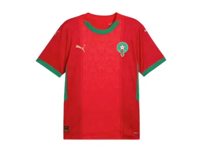 Pre-owned Puma Men's  Morocco 2025 Home Replica Jersey Jersey In Red/archive Green