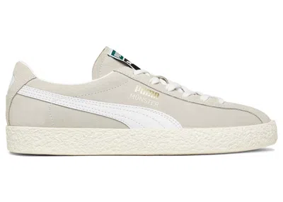 Pre-owned Puma Men's  Muenster Classic White Sneakers In Beige/ White