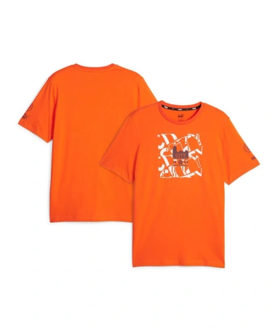 Puma Men's  Orange Manchester City Ftblcore Graphic T-shirt