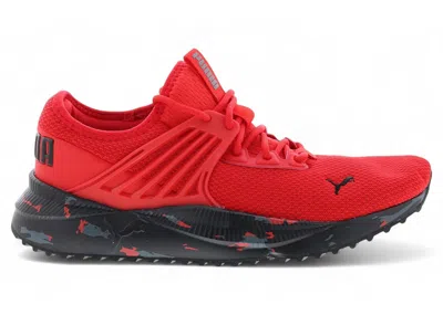 Pre-owned Puma Men's  Pacer Future Utility Sneakers In High Risk Red/black In Multi