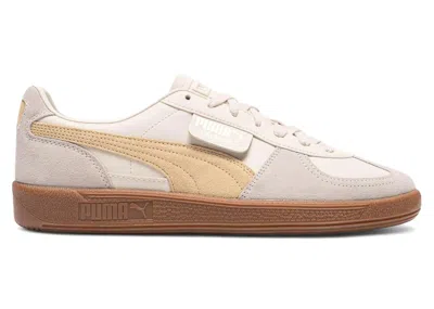 Pre-owned Puma Men's  Palermo Leather Sneakers In Alpine Snow/desert Dust/gum