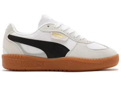 Pre-owned Puma Men's  Palermo Moda White Black Gum Sneakers In  White/ Black