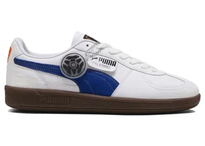 Pre-owned Puma Men's  Palermo Rocket League Champions Road Sneakers In White/gum