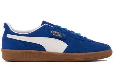Pre-owned Puma Men's  Palermo Sneakers In Cobalt Blue Glaze/ White/ Gold In Multi