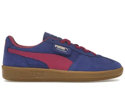 Pre-owned Puma Men's  Palermo Sneakers In Lapis Lazuli/magenta Gleam/gum
