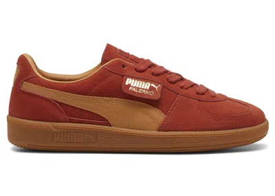 Pre-owned Puma Men's  Palermo Sneakers In Mars Red/caramel Latte/gum