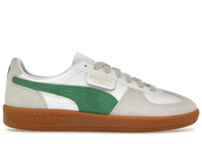 Pre-owned Puma Men's  Palermo Sneakers In  White/vapor Gray/archive Green