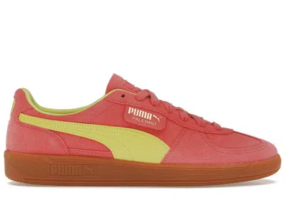 Pre-owned Puma Men's  Palermo Sneakers In Salmon/lime Sheen/gum In Multi
