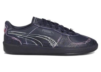 Pre-owned Puma Men's  Palermo Squid Game Navy Sneakers In  Navy Blue/bright Melon