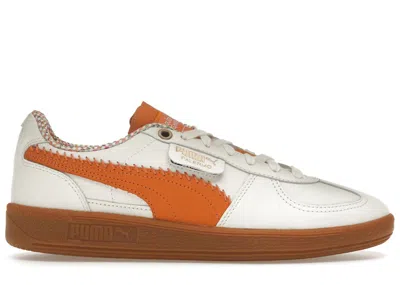 Pre-owned Puma Men's  Palermo Squid Game Sneakers In Warm White/pumpkin Pie In Multi