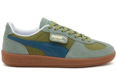 Pre-owned Puma Men's  Palermo Tropic Sneakers In Olive Green/eucalyptus/ocean Tropic In Multi
