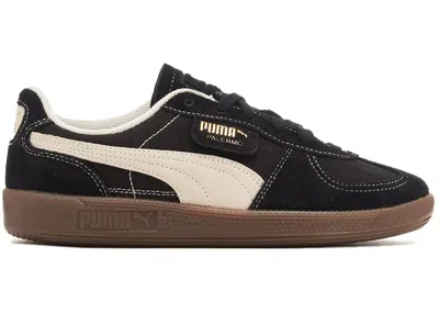 Pre-owned Puma Men's  Palermo Vintage Sneakers In Black/frosted Ivory/gum In Multi
