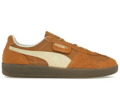 Pre-owned Puma Men's  Palermo Vintage Sneakers In Caramel Latte/creamy Vanilla/gum