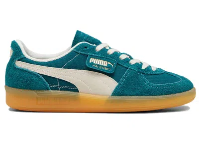 Pre-owned Puma Men's  Palermo Vintage Sneakers In Cold Green/frosted Ivory In Multi