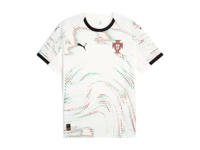 Pre-owned Puma Men's  Portugal '25 Away Replica Jersey In White/black In Multi