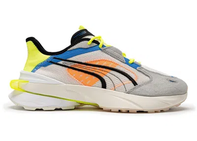 Pre-owned Puma Men's  Pwrframe Op1 Abstract Sneakers In Nimbus Cloud/yellow Alert/white In Multi