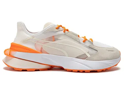 Pre-owned Puma Men's  Pwrframe Op1 Pronounce Sneakers In White/tan/orange In Multi