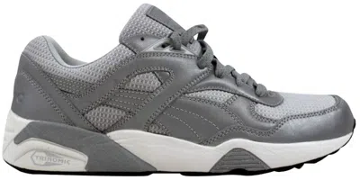 Pre-owned Puma Men's  R698 Reflective Sneakers In Silver Metallic/black