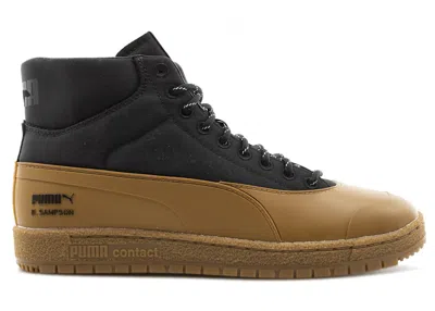 Pre-owned Puma Men's  Ralph Sampson 70 Mid Maison Kitsune Sneakers In Black/gum