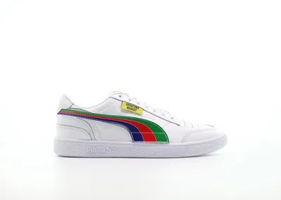 Pre-owned Puma Men's  Ralph Sampson Low Market Stripe Sneakers In White/rainbow