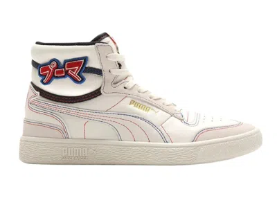 Pre-owned Puma Men's  Ralph Sampson Mid Japanorama Sneakers In White/ Black/high Risk Red In Multi