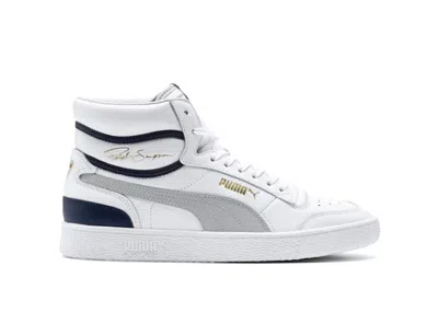 Pre-owned Puma Men's  Ralph Sampson Mid Sneakers In White/grey/black In Multi