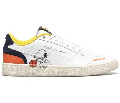 Pre-owned Puma Men's  Ralph Sampson Peanuts Sneakers In  White/peacoat In Multi