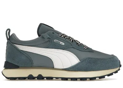 Pre-owned Puma Men's  Rider Fv Ami Sneakers In Stellar/ White/faded Denim