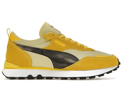 Pre-owned Puma Men's  Rider Fv Pokã©mon Pikachu Sneakers In Empire Yellow/pale Lemon