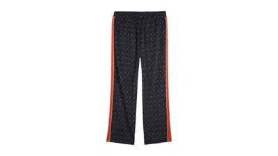Pre-owned Puma Men's  Road To Unity All Over Print Relaxed Drawstring Track Pants In New Navy Blue/aop
