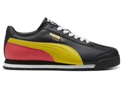 Pre-owned Puma Men's  Roma 24 Standard Black Sneakers In  Black/fire