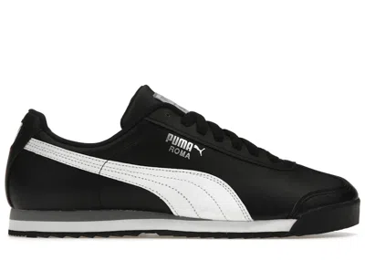 Pre-owned Puma Men's  Roma Basic Sneakers In Black/white/ Silver