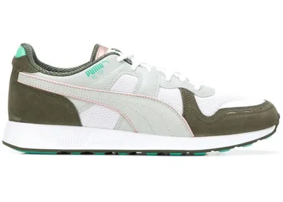 Pre-owned Puma Men's  Rs100 Emory Jones White Sneakers In  White/forest Night