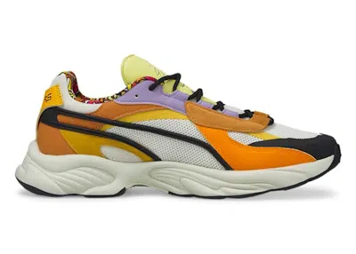 Pre-owned Puma Men's  Rsconnect Romero Britto Happy Art Sneakers In Whisper White/black