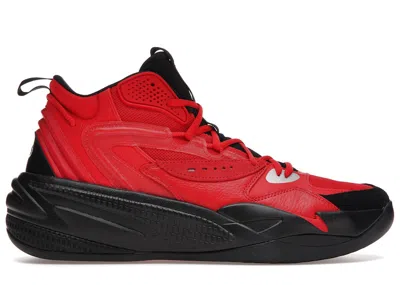 Pre-owned Puma Men's  Rsdreamer 2 J Cole Off Season Red Sneakers In High Risk Red/black In Multi