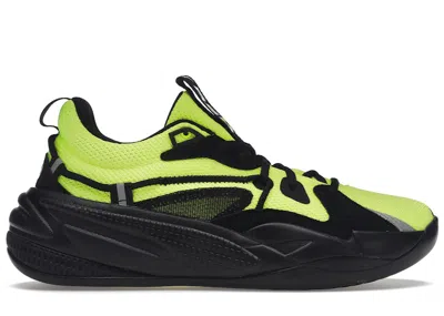 Pre-owned Puma Men's  Rsdreamer J Cole Lime Green Sneakers In Safety Yellow/ Black