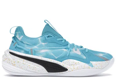Pre-owned Puma Men's  Rsdreamer Super Mario Sunshine Sneakers In Teal/white In Multi