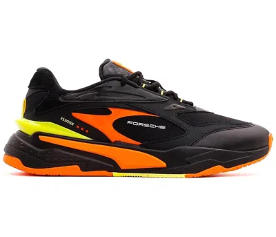 Pre-owned Puma Men's  Rsfast Porsche Legacy Sneakers In Black/celandine/carrot